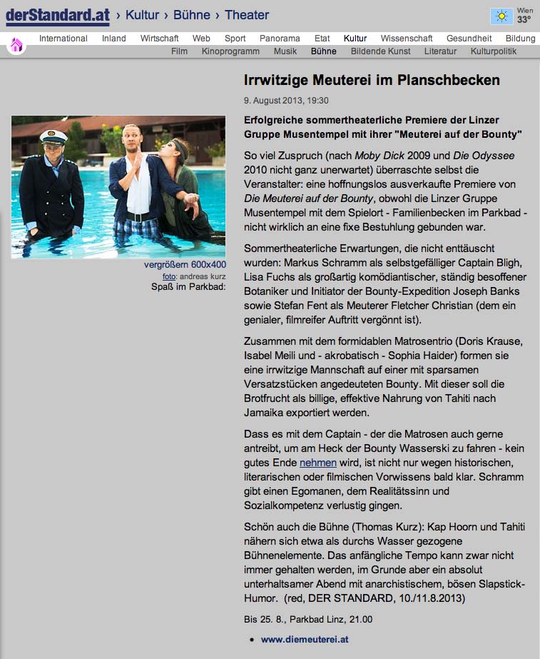 Standard.at_Irrwitzige Meuterei im Planschbecken - Theater